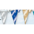 105' Hurricane Style Metallic Pennant Strings (6"x18"-80 Pennants)